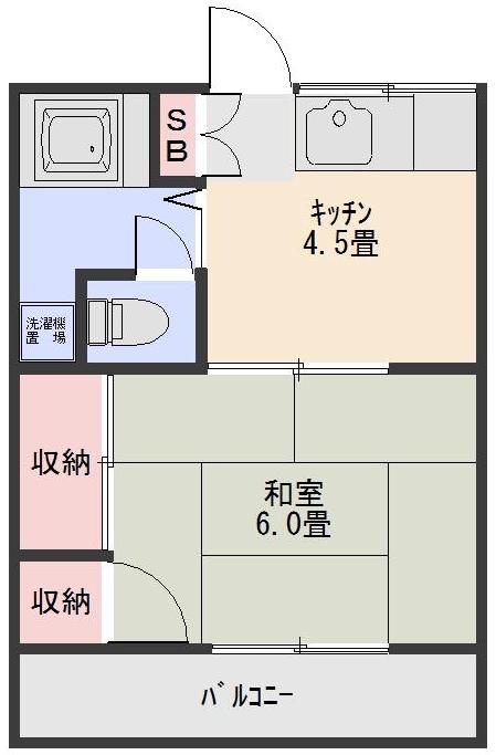 和の室　間取り図"